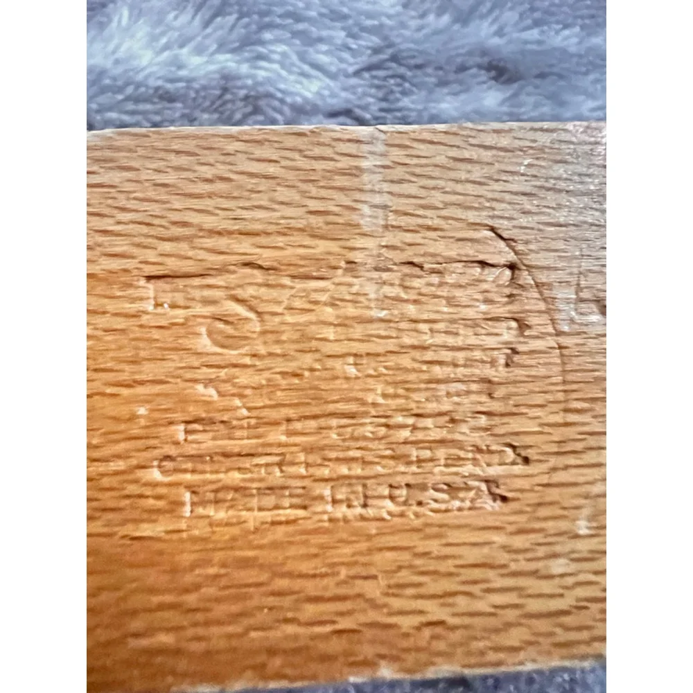 Setwell Vintage Wooden Pants Hangers Brown/Green Set of 4 - Picture 4 of 9